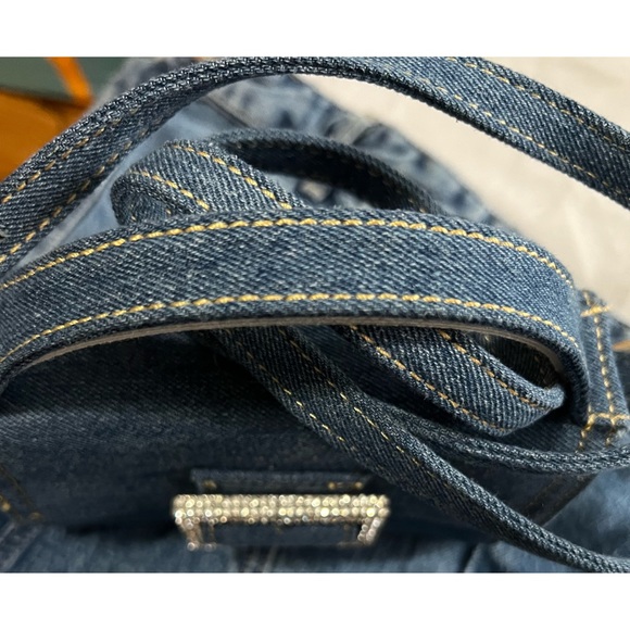 MANGO ~Denim Rhinestone Buckle Bag (NWT) - Picture 8 of 15
